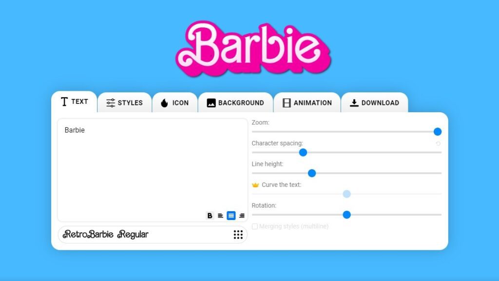 barbie font generator