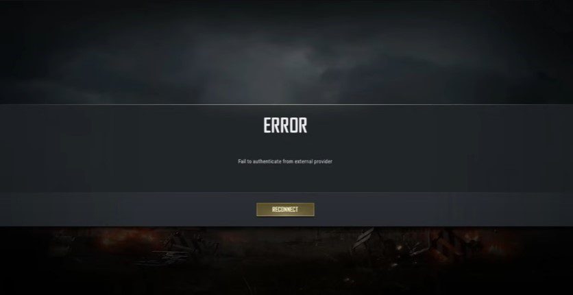 PUBG Failed to Authenticate from an External Provider